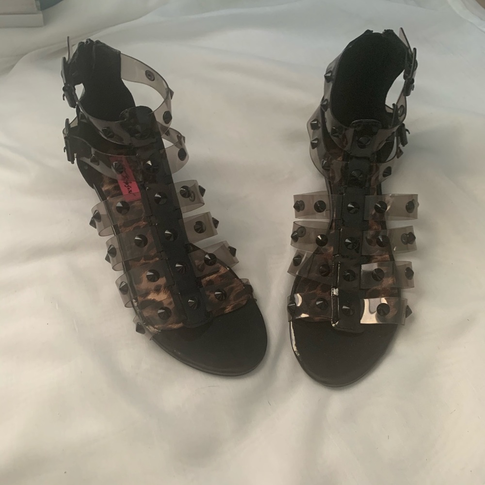 Betsey Johnson Studded Gladiator Sandal 9.5 NWT